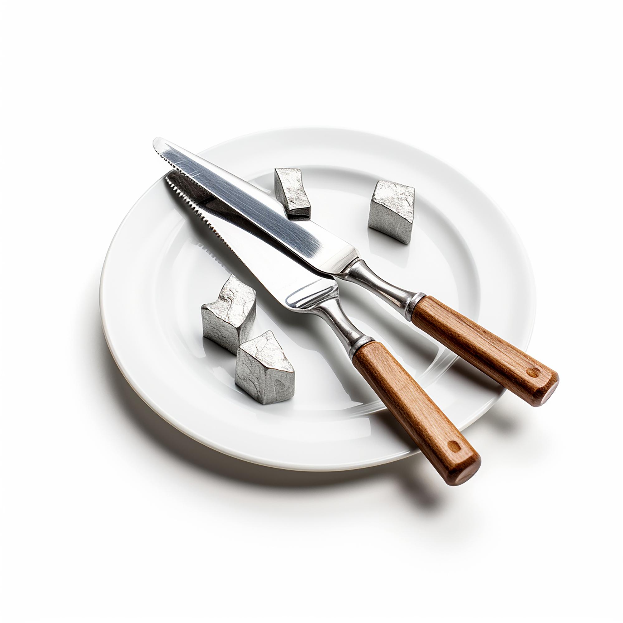Workshop setup with plated dishes and tools